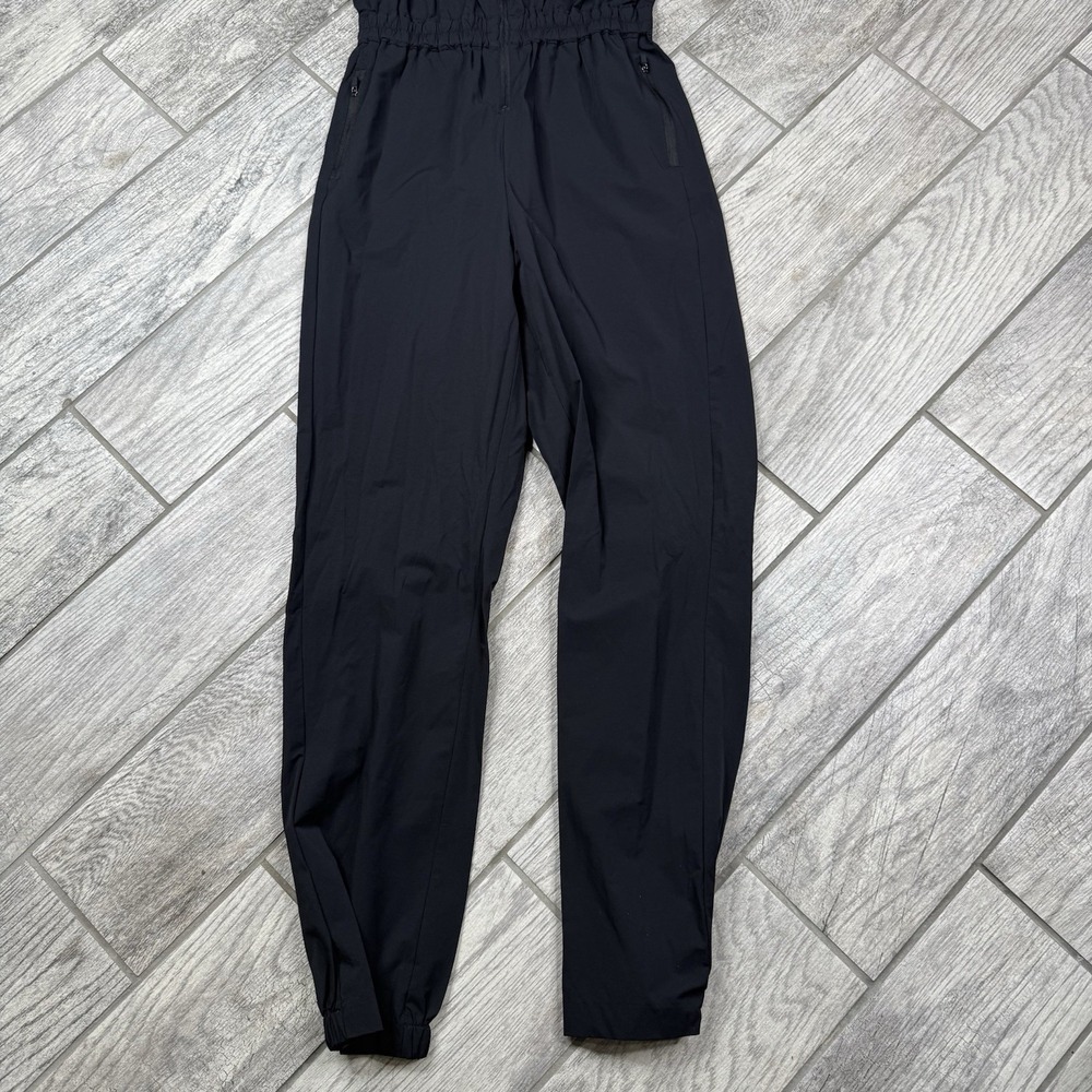 Eastside Golf Jumpsuit Black Sleeveless Zip Up Romper Mandarin Collar Tech NWT S - Picture 3 of 12